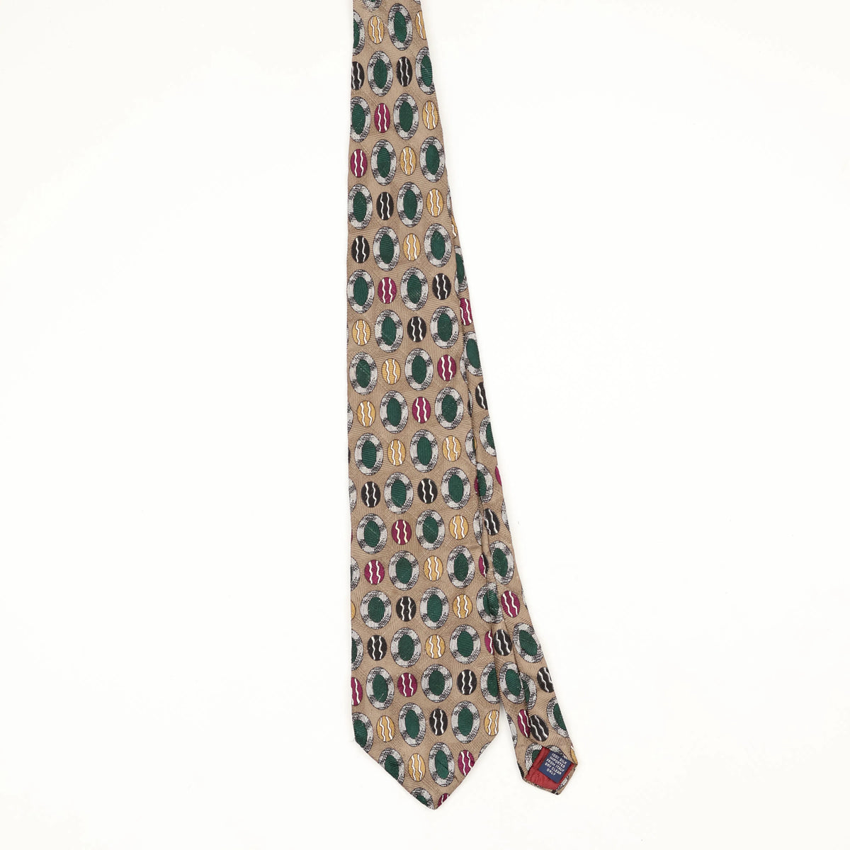 Front Front of Vintage 1990's Geometric Patterned Tie