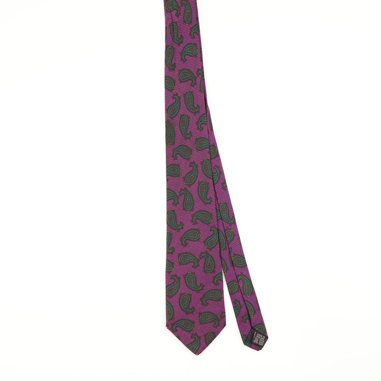 Front of Vintage 1990's Jaeger Paisley Patterned Tie