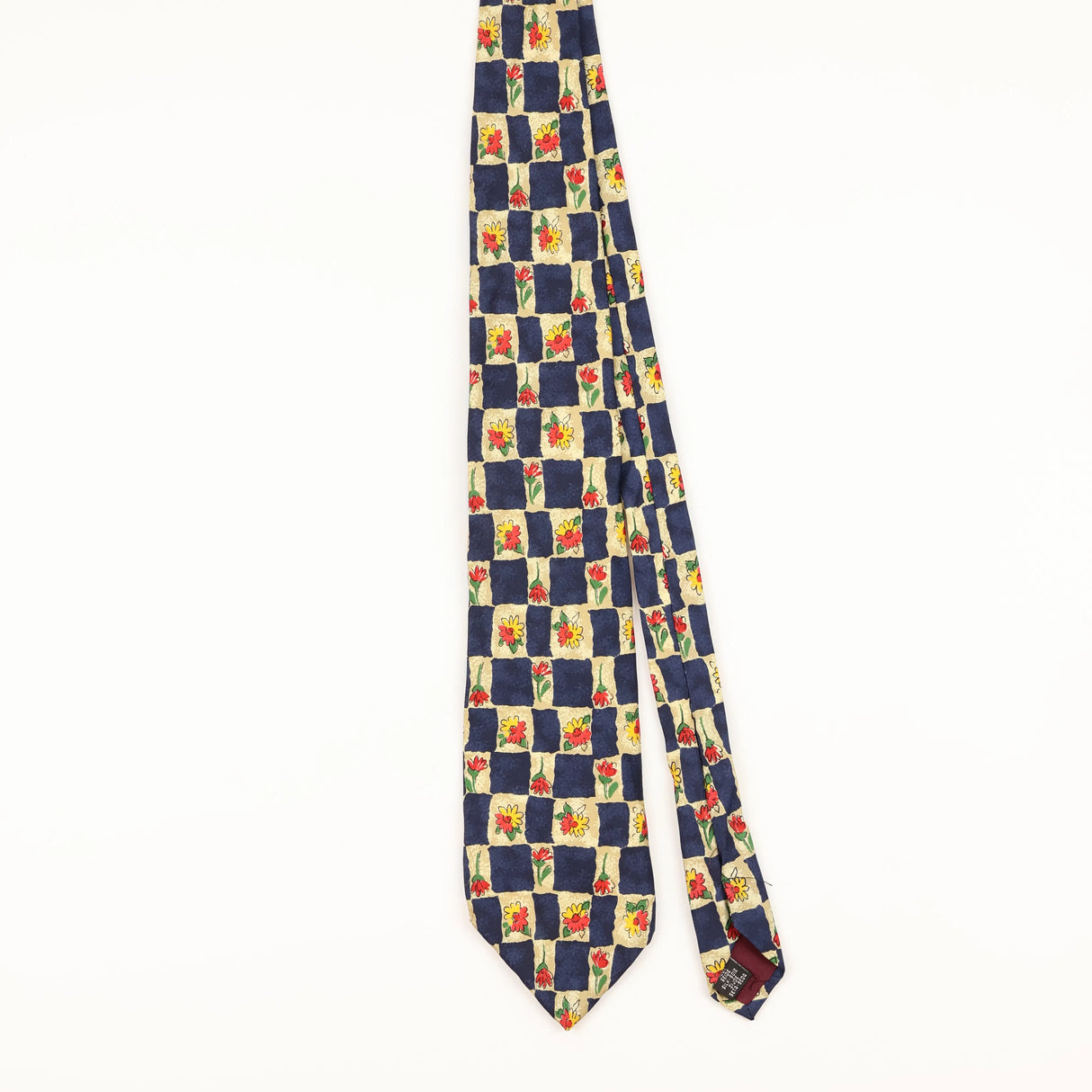 Front of Vintage 1990's Geometric Patterned Tie