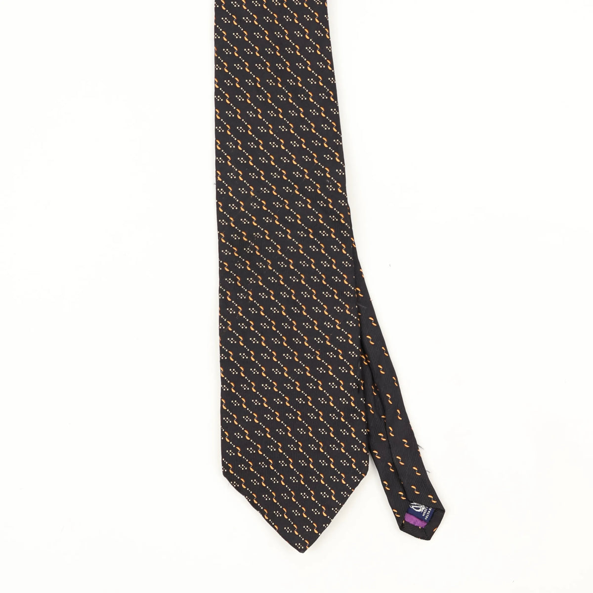 Front Front Detail of Vintage Nautica Geometric Patterned Tie