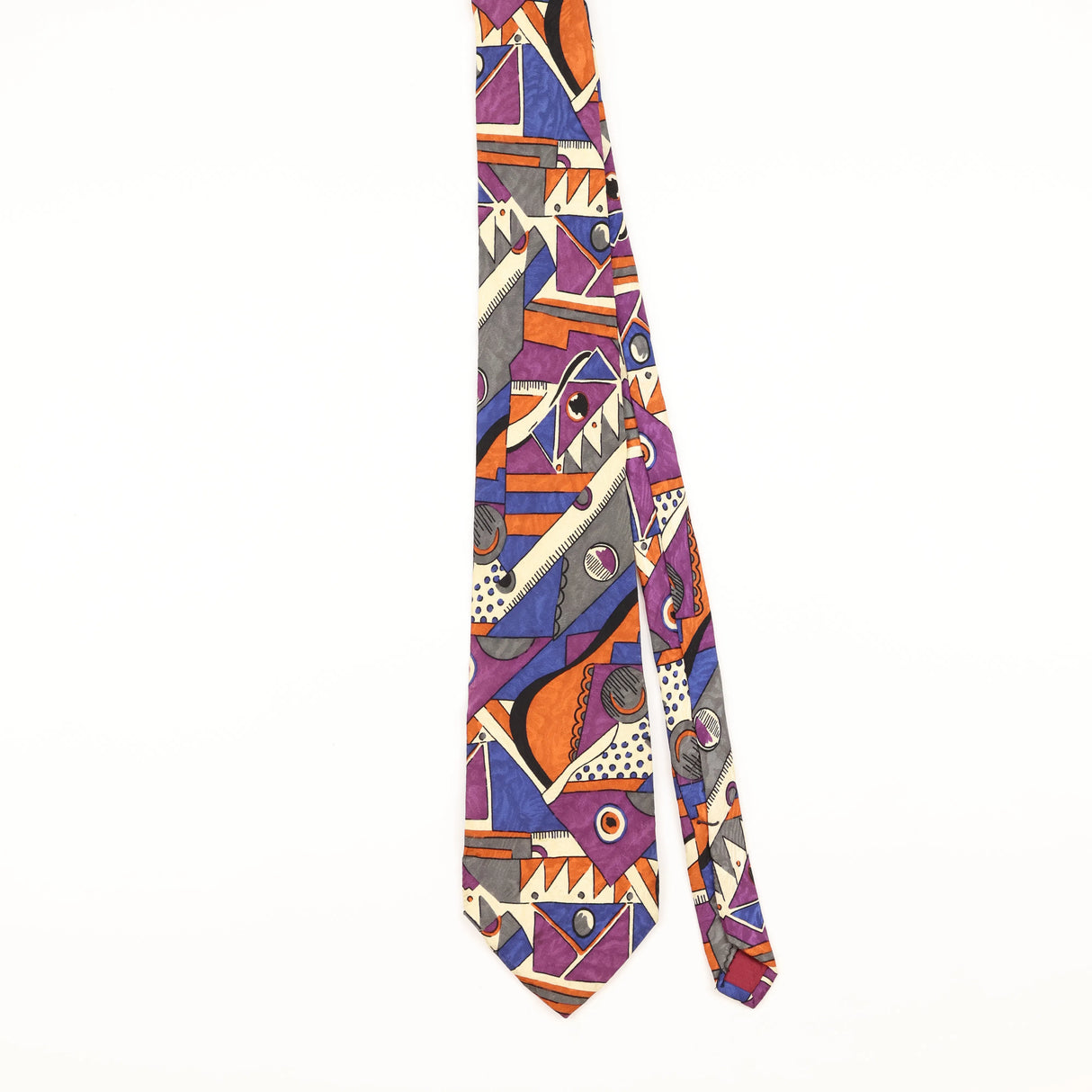 Front of Vintage 1990's Abstract Patterned Tie