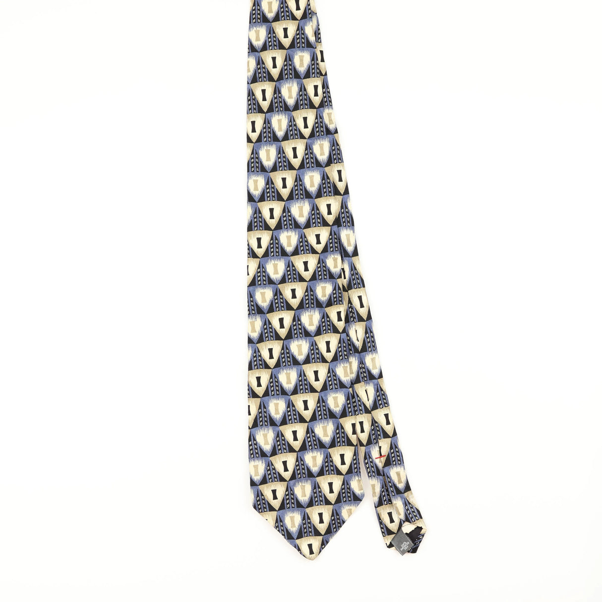 Front of Vintage 1990's Zylos Geometric Patterned Tie