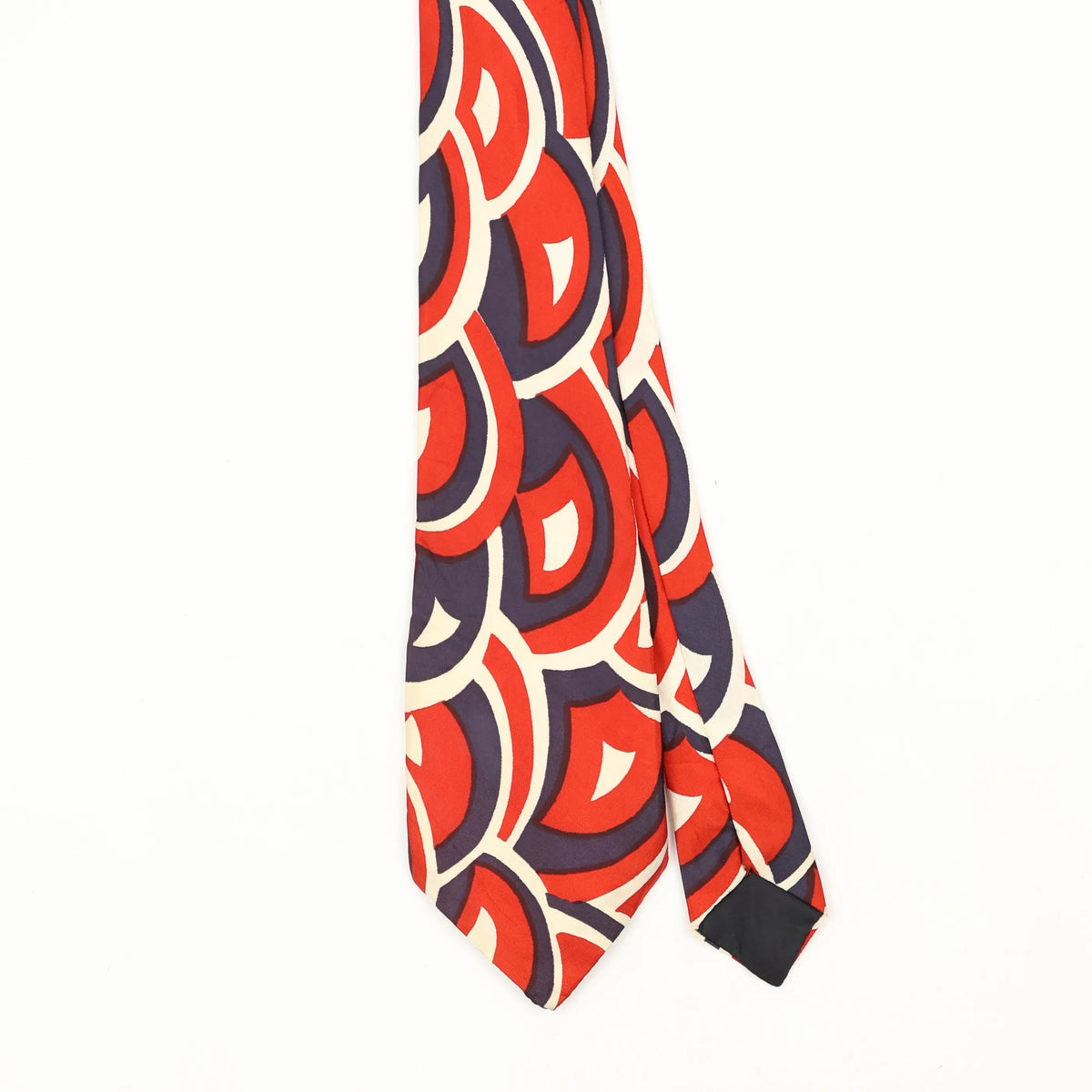 Front Front Detail of Vintage 1970's Abstract Patterned Tie