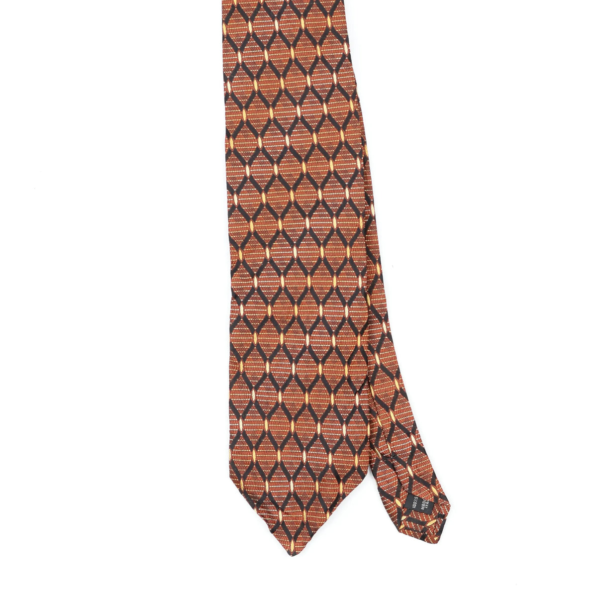 Front Front Detail of Vintage 1990's Jos. A. Bank Geometric Patterned Tie