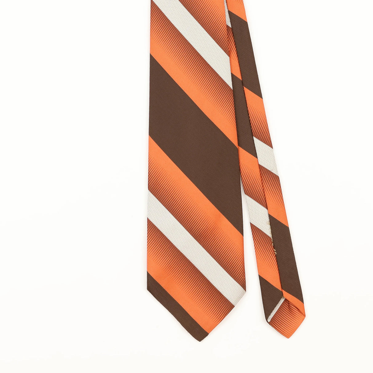 Front Detail of Vintage 1980's Striped Patterned Tie