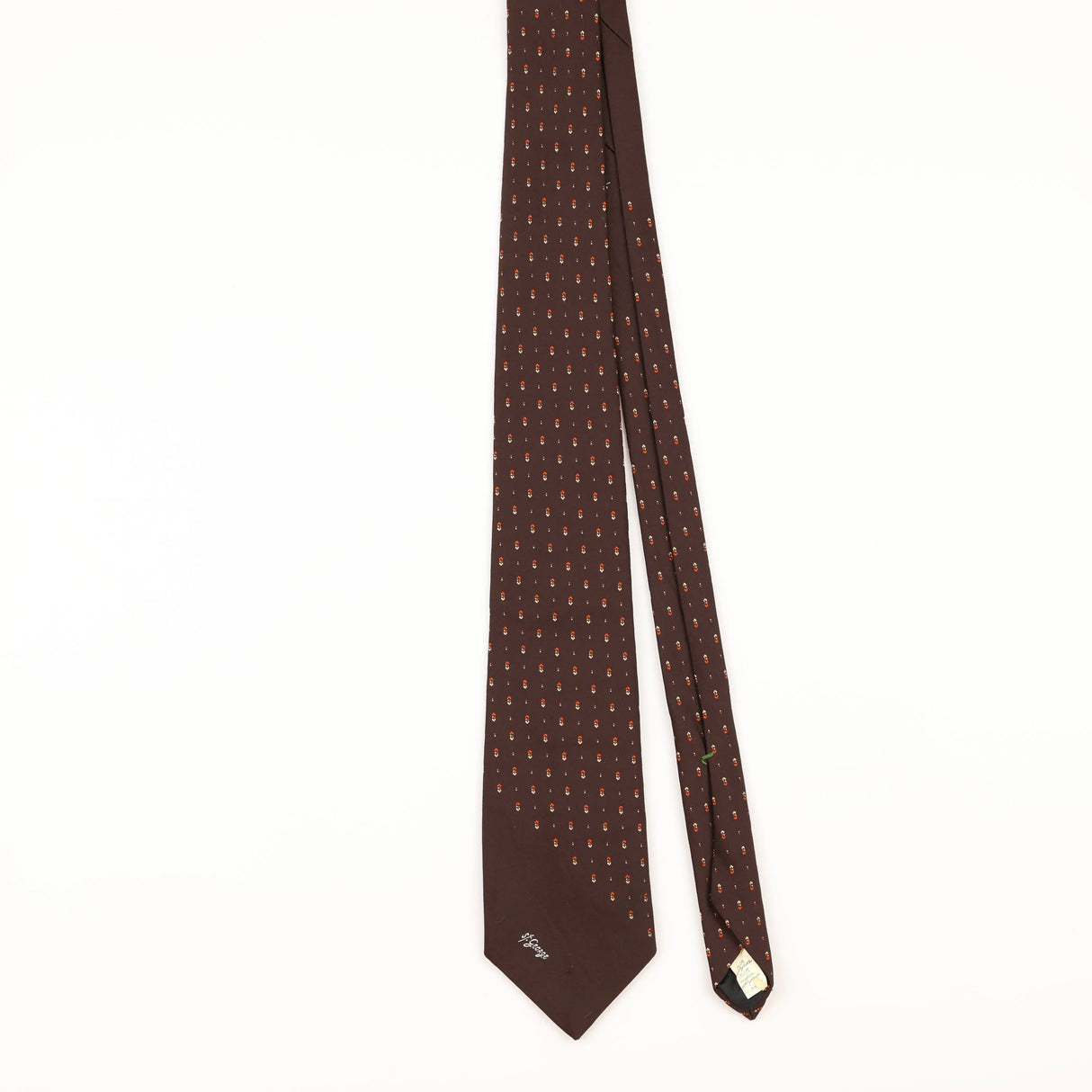Front of Vintage 1980's St George Geometric Patterned Tie