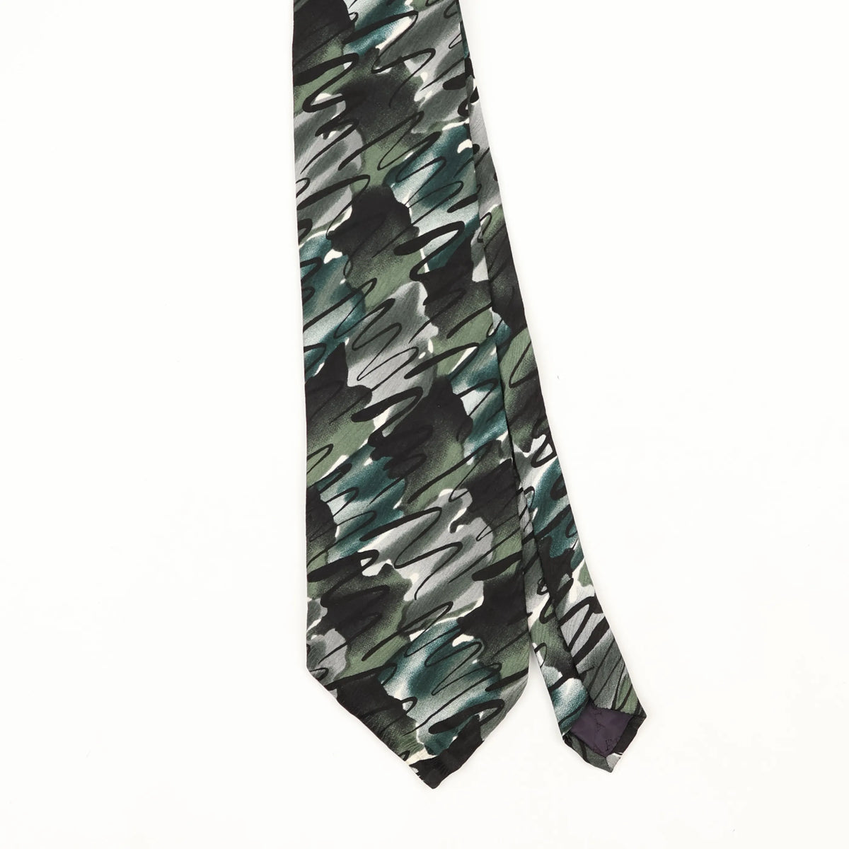 Front Front Detail of Vintage 1990's Jerry Garcia Bee Hive Abstract Patterned Tie