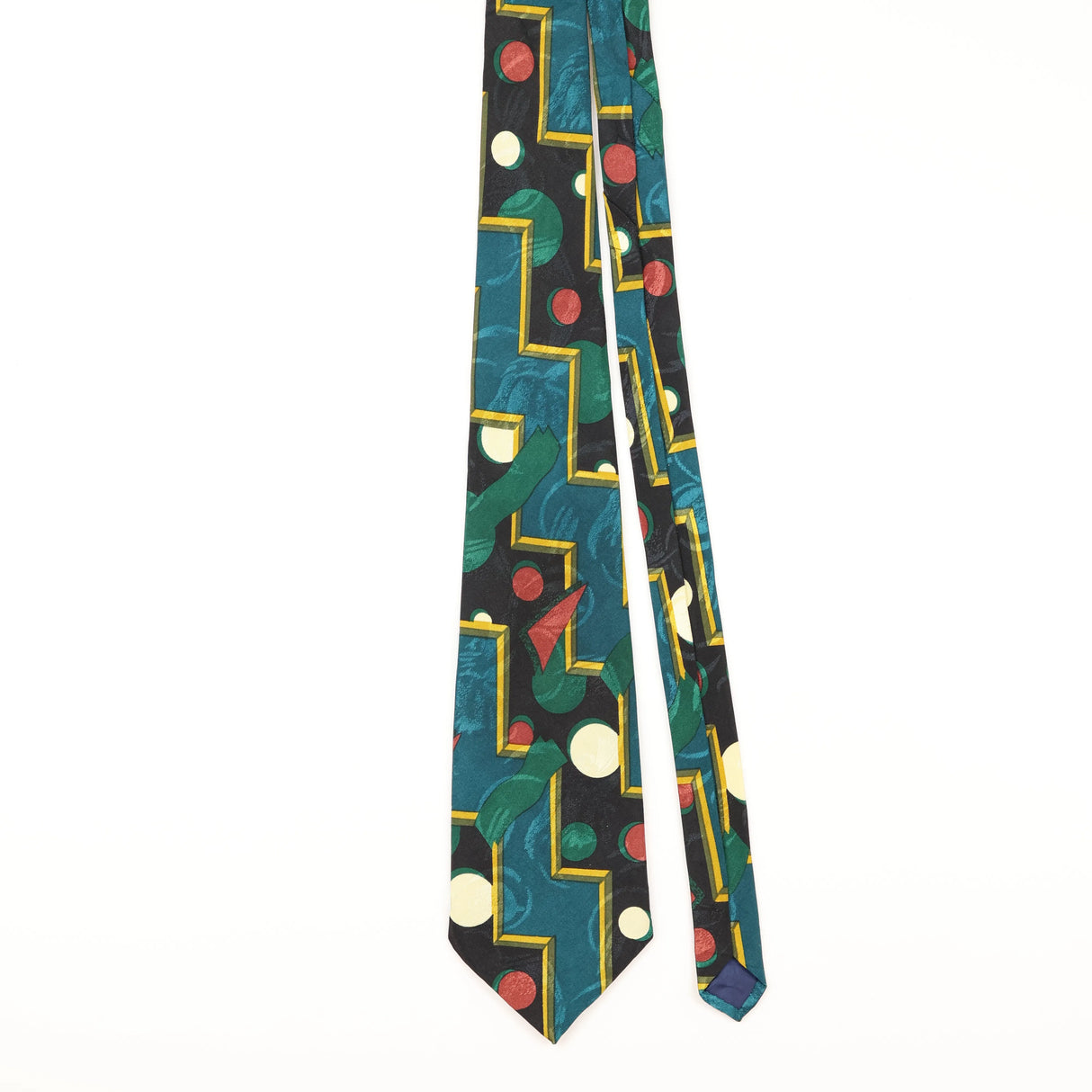 Front of Vintage Handmade Abstract Patterned Tie