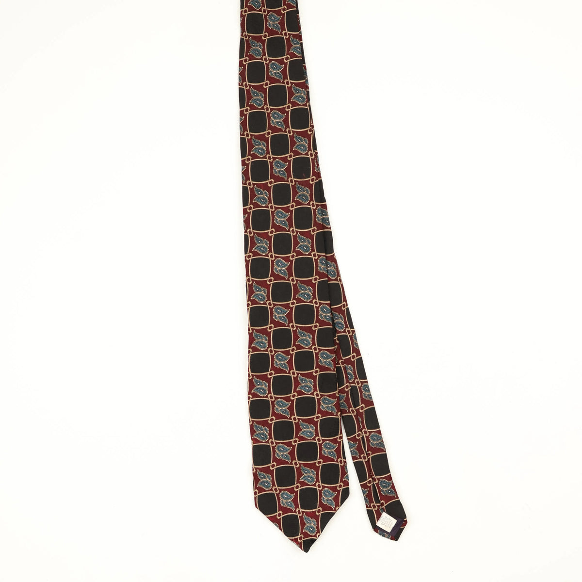 Front Front of Vintage 1990's Paisley Patterned Tie