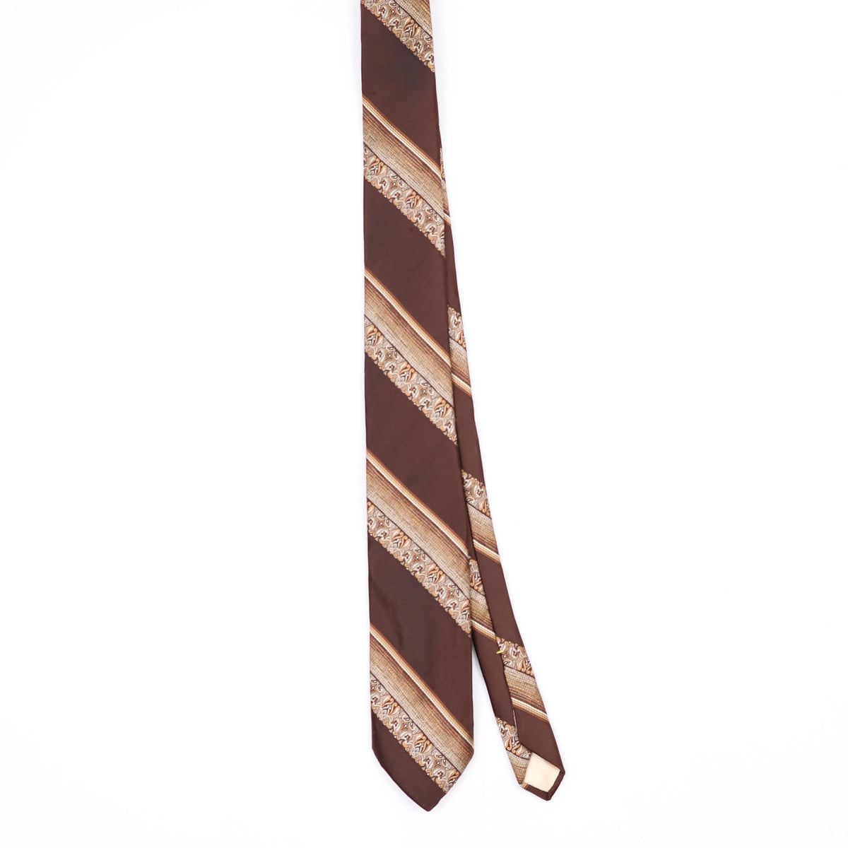 Front Front of Vintage 1980's Don Loper Striped Patterned Tie