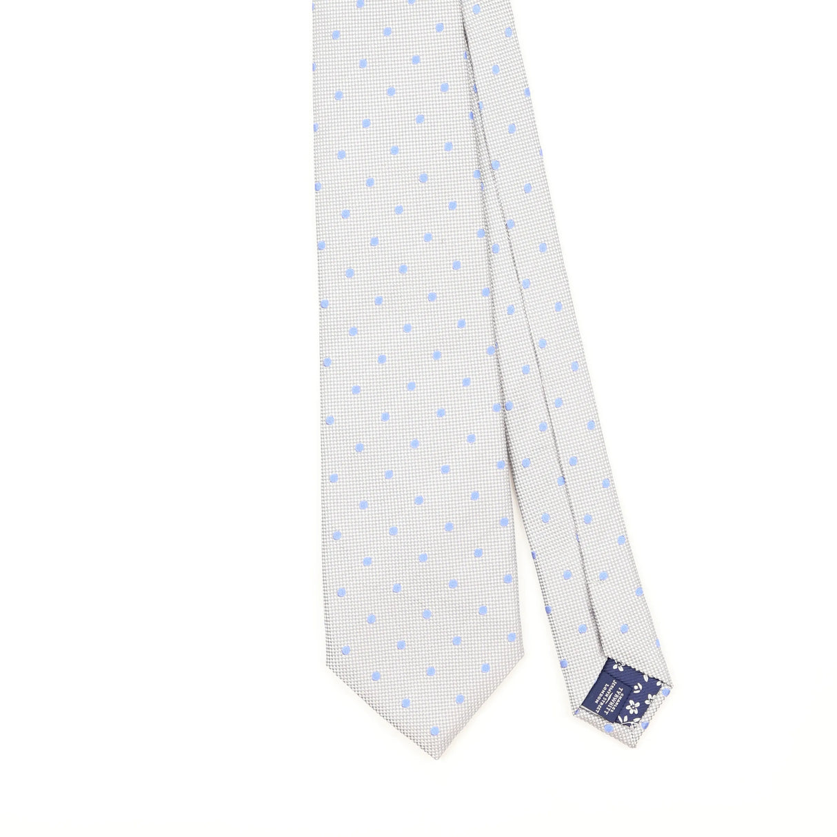 Front Front Detail of Vintage T.M. Lewin Polka Dot Patterned Tie