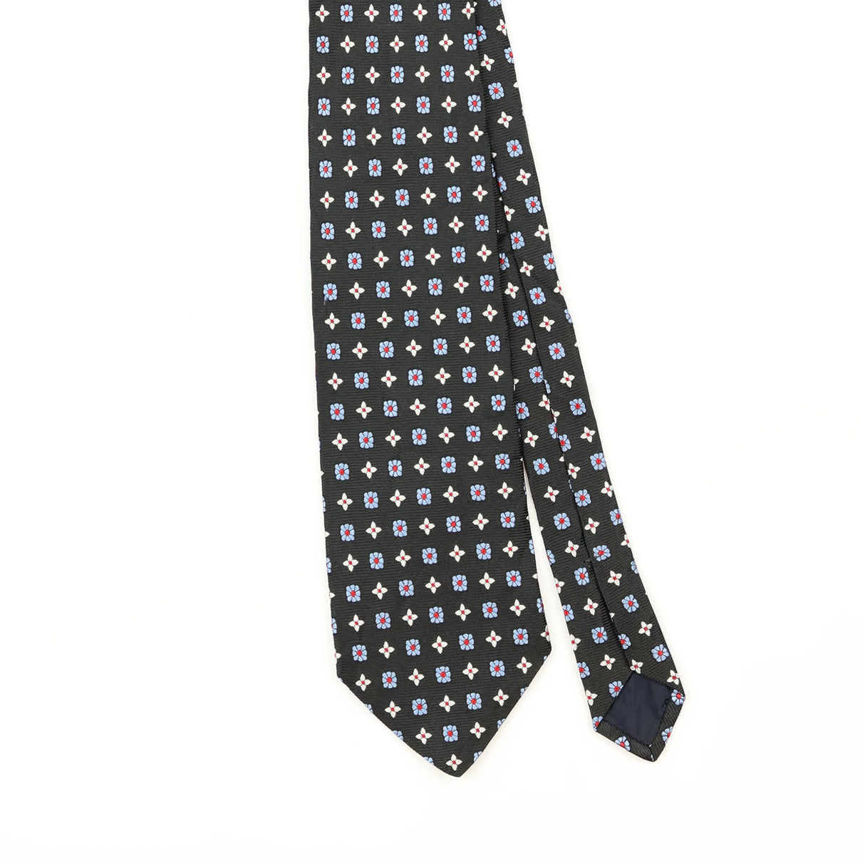 Front Front Detail of Vintage 1990's Brooks Brothers Geometric Patterned Tie