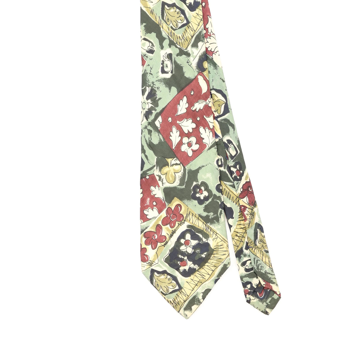 Front Front Detail of Vintage 1990's Abstract Patterned Tie