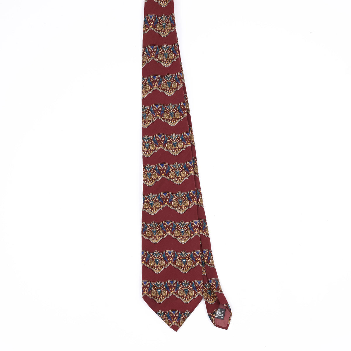 Front Front of Vintage 1990's Christian Dior Floral Patterned Tie