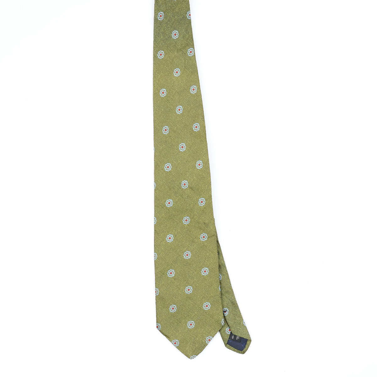 Front Front of Vintage 1990's Jos. A. Bank Foulard Floral Patterned Tie