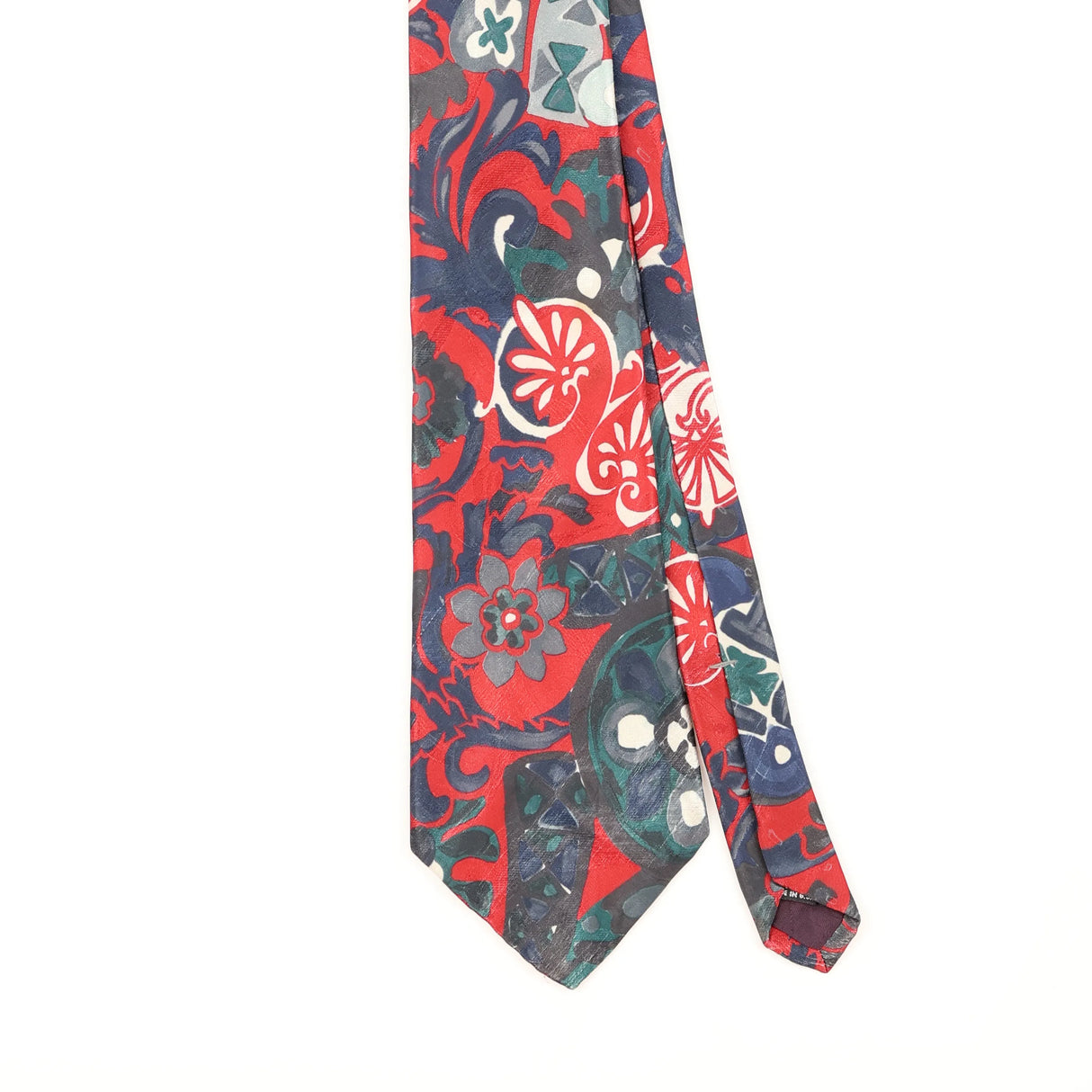 Front Detail of Vintage 1990's Abstract Patterned Tie