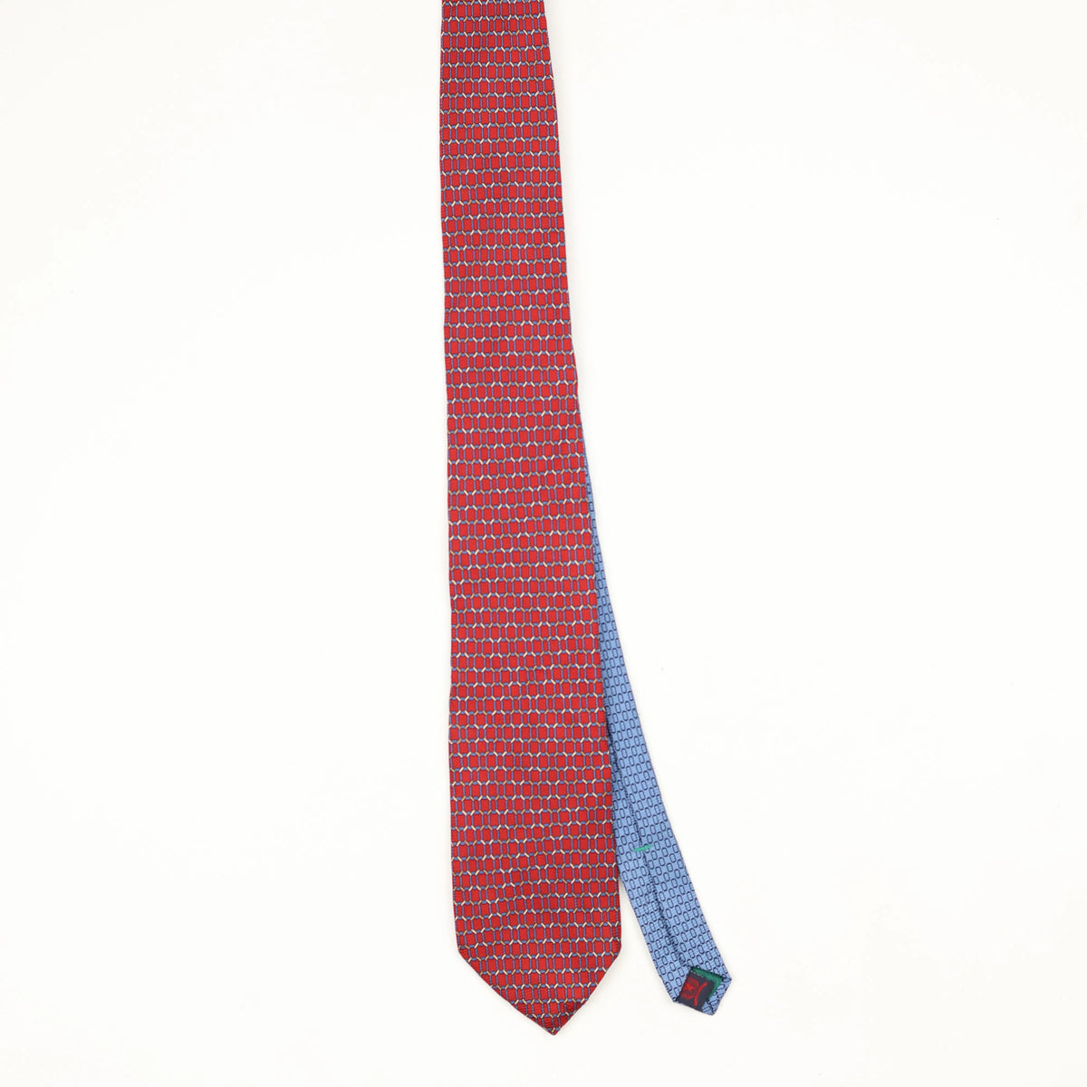 Front Front of Vintage 1990's Tommy Hilfiger Links Geometric Patterned Tie