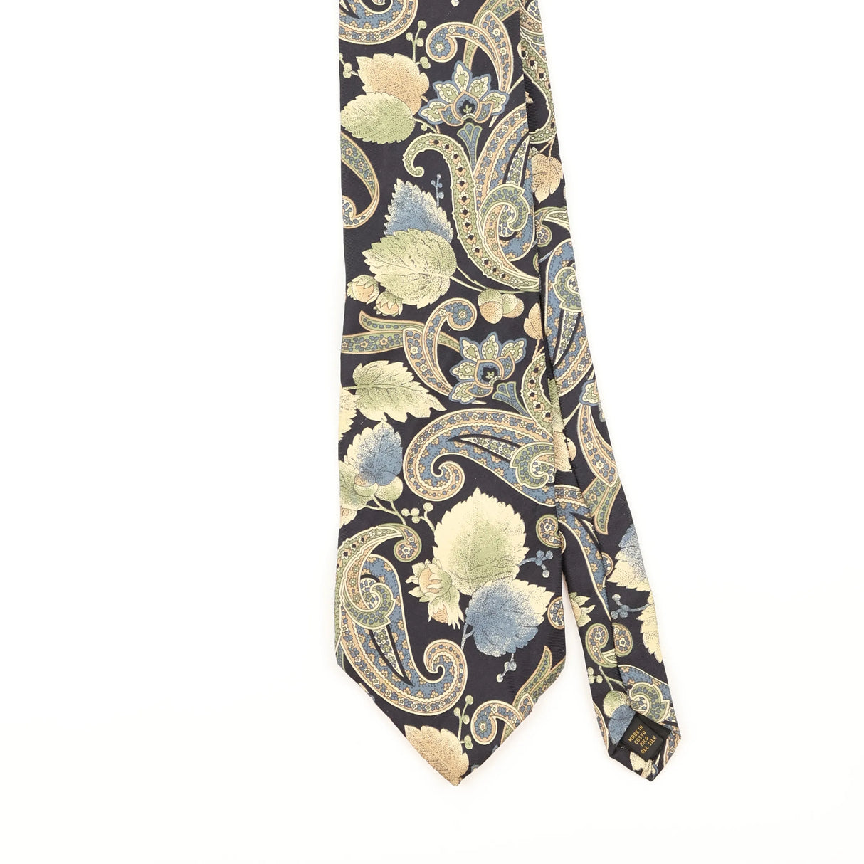 Front Detail of Vintage Van Heusen Paisley Patterned Tie