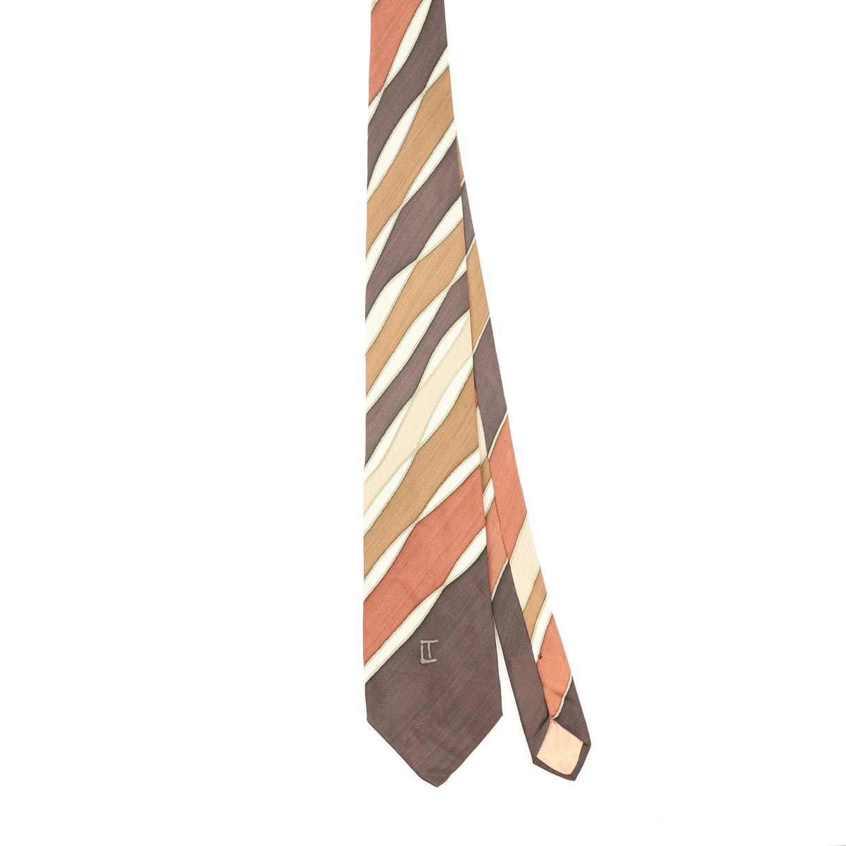 Front Front of Vintage 1980's Ted Baker Striped Patterned Tie