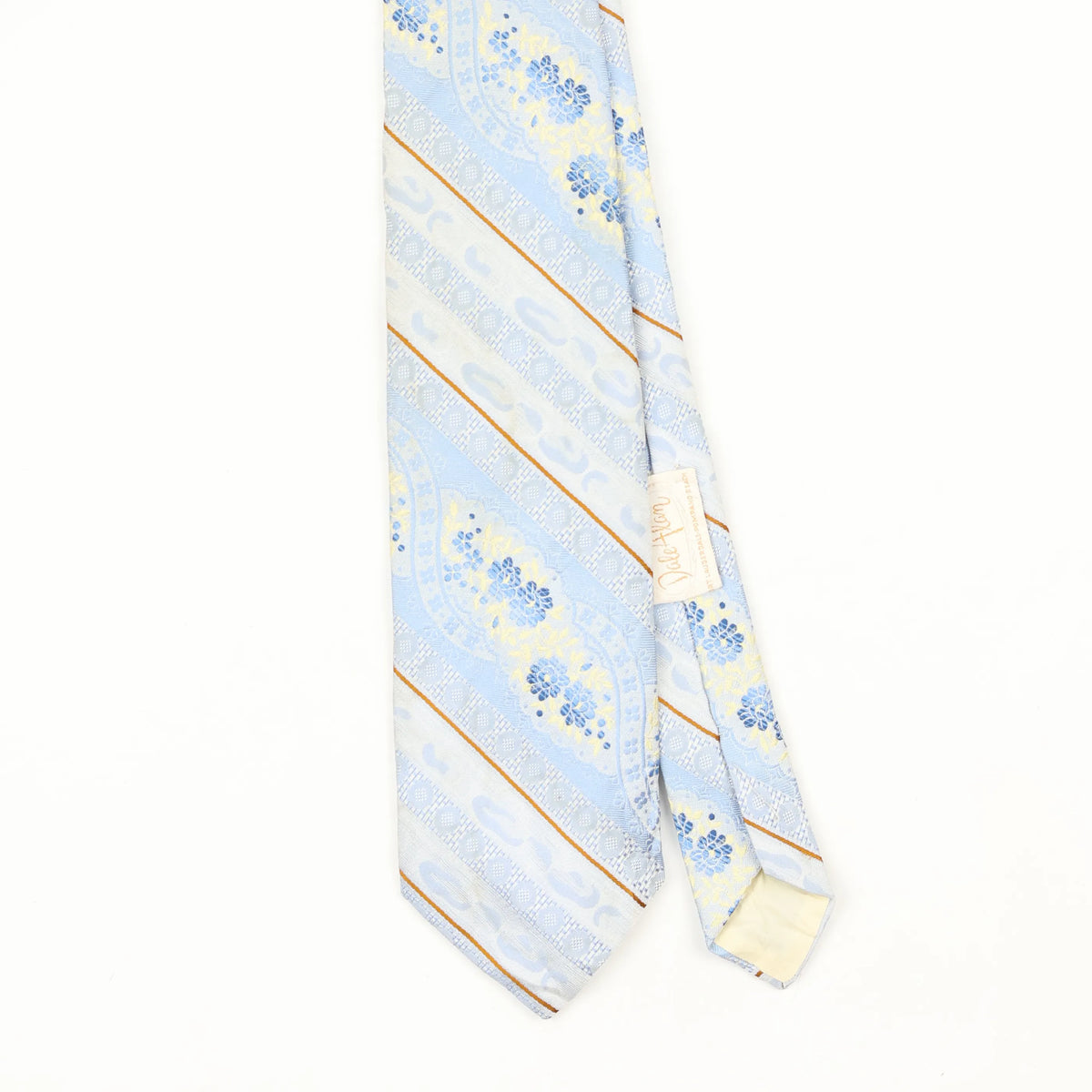 Front Front Detail of Vintage 1980's Floral Patterned Tie