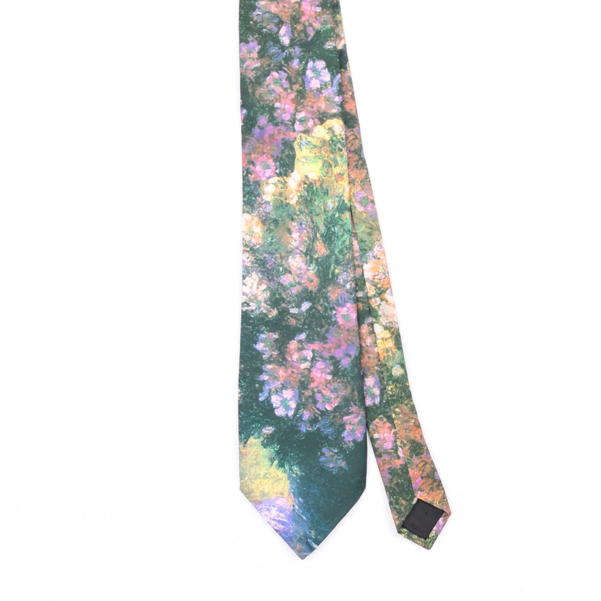 Front Front Detail of Vintage 1990's Monet Floral Patterned Tie