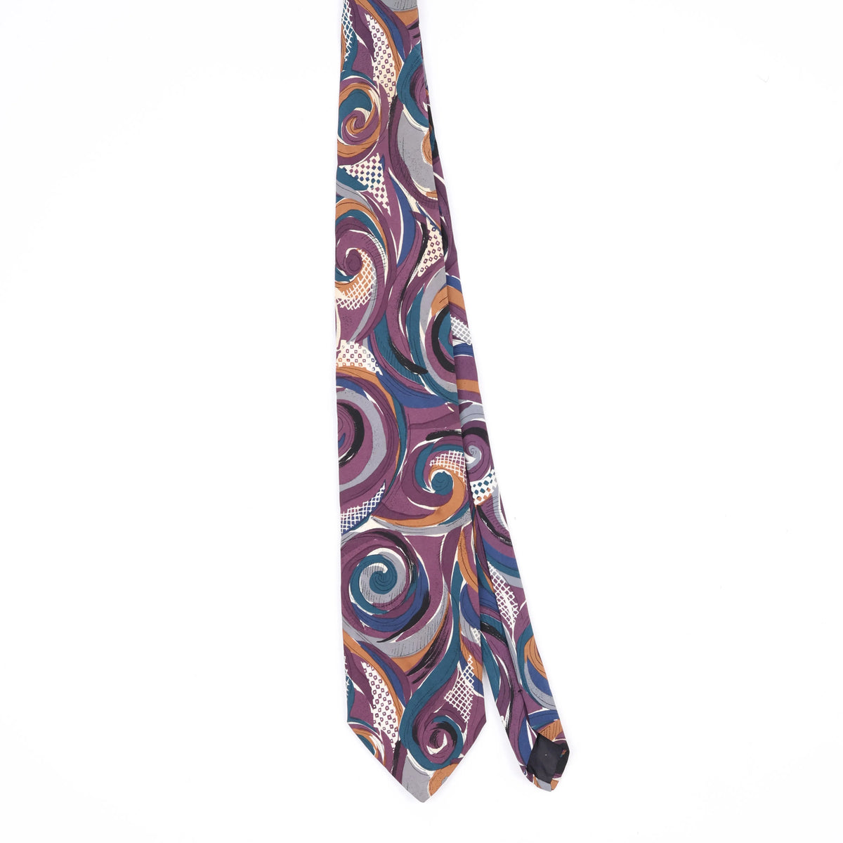Front Front of Vintage 1990's Swirl Abstract Patterned Tie