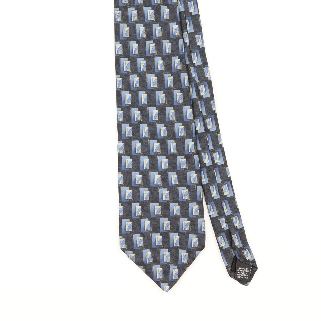 Front Detail of Vintage Geometric Patterned Tie