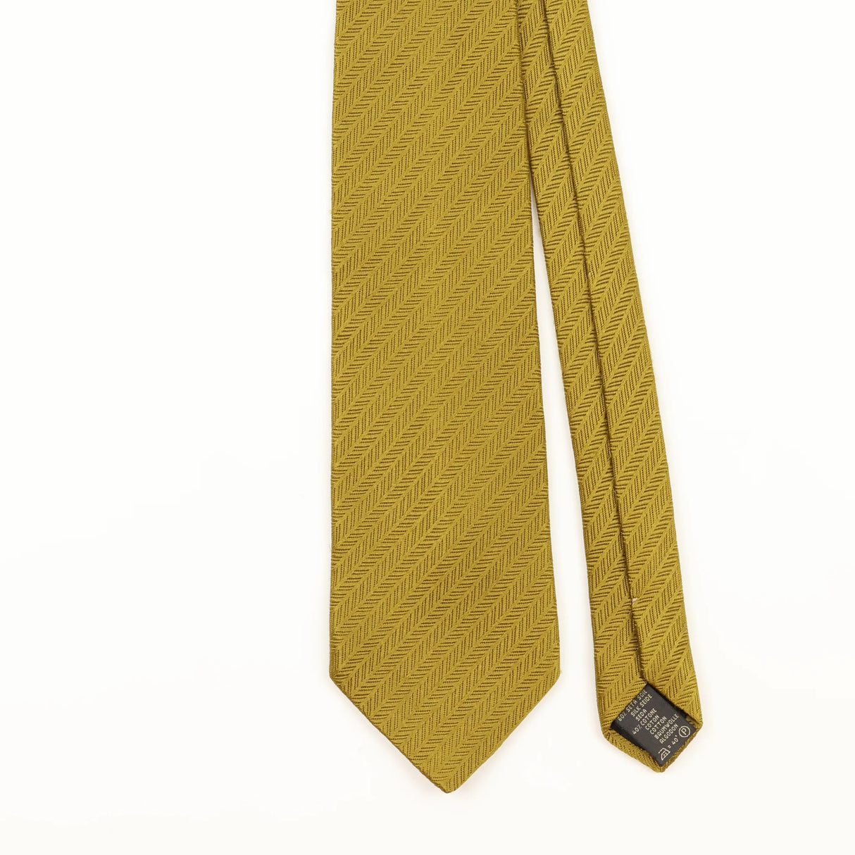 Front Detail of Vintage 1990's Ermenegildo Zegna Geometric Patterned Tie