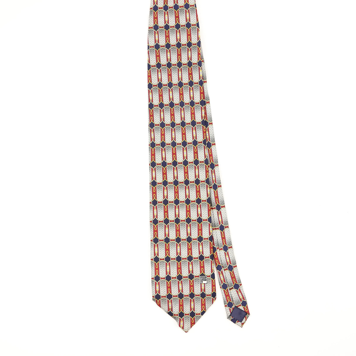 Front Front of Vintage 1990's Pierre Pacha Geometric Patterned Tie
