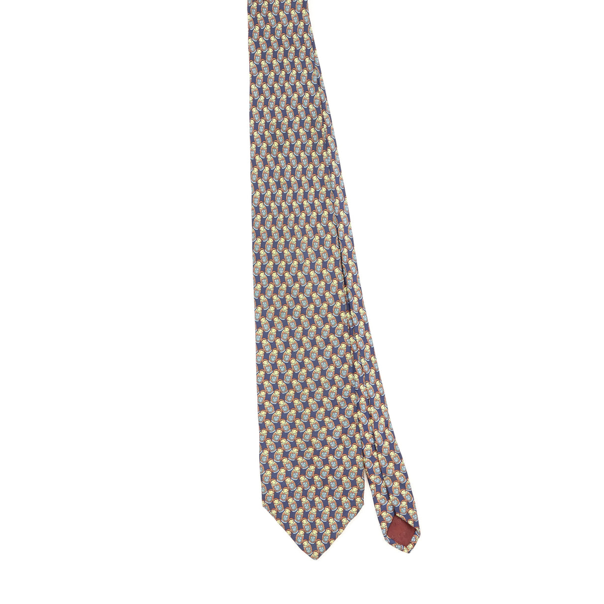 Front of Vintage 1990's Lancel Geometric Patterned Tie