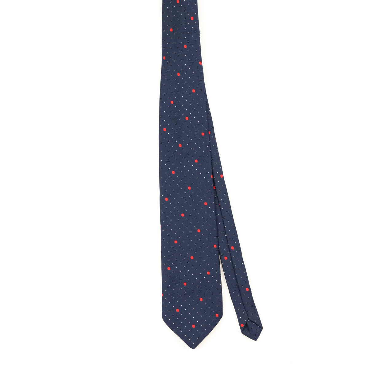 Front Front of Vintage 1990's Polka Dot Patterned Tie