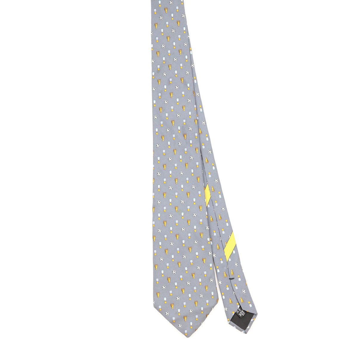 Front of Vintage 1990's Salvatore Ferragamo Football Geometric Patterned Tie