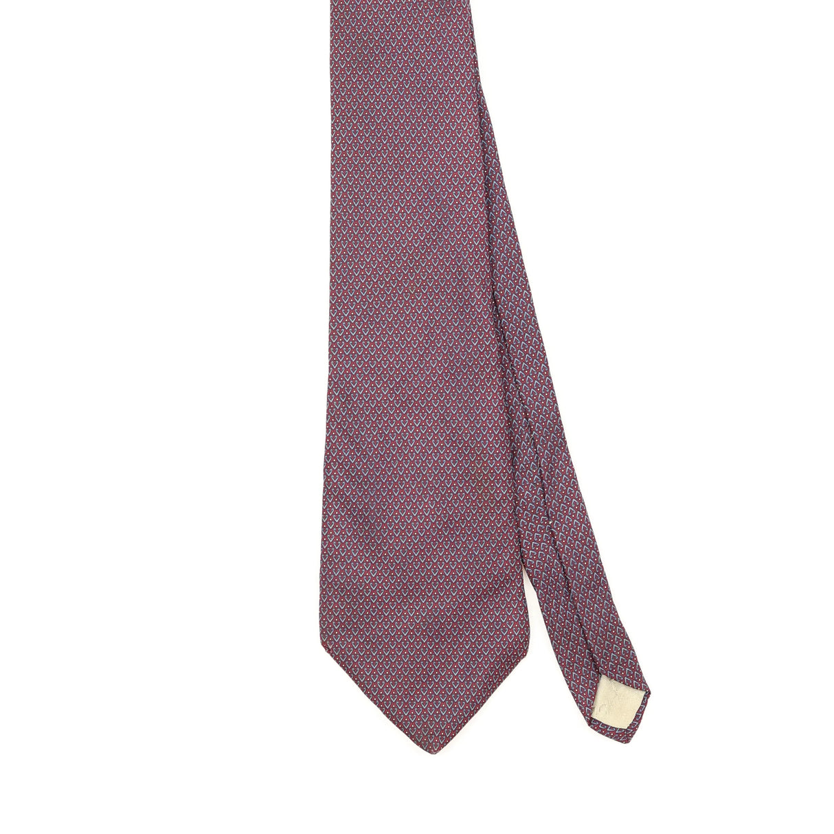 Front Front Detail of Vintage 1990's Christian Dior Geometric Patterned Tie
