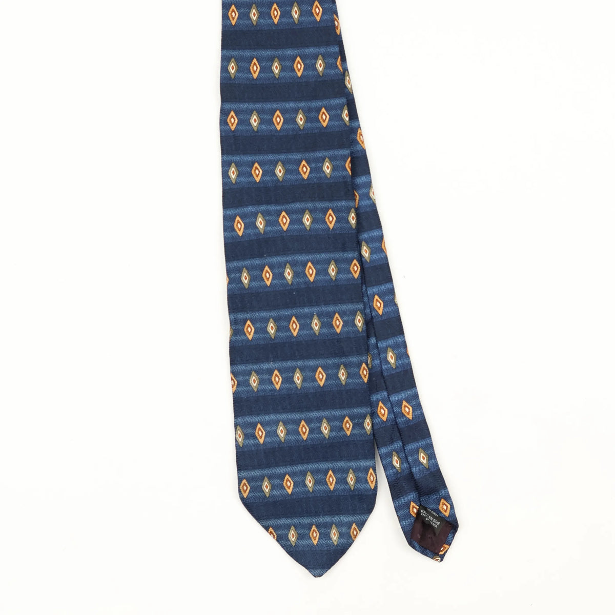 Front Front Detail of Vintage 1990's Geometric Patterned Tie