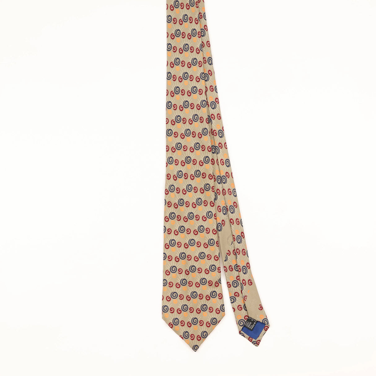 Front of Vintage 1990's Krizia Uomo Swirl Geometric Patterned Tie