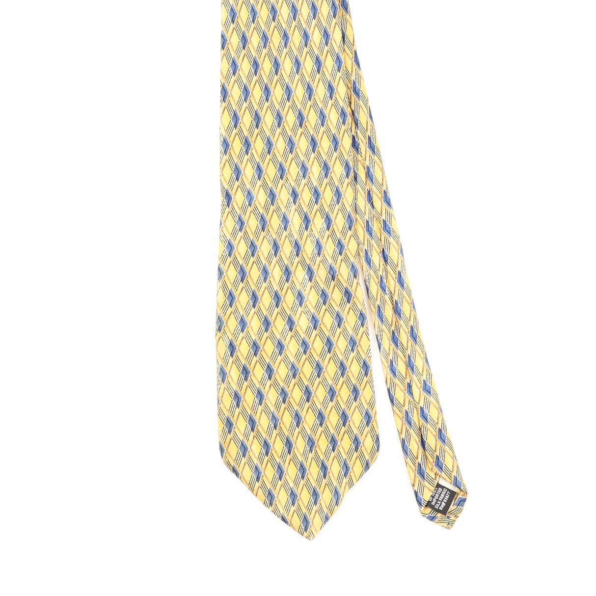 Front Front Detail of Vintage 1990's Stafford Diamonds Geometric Patterned Tie