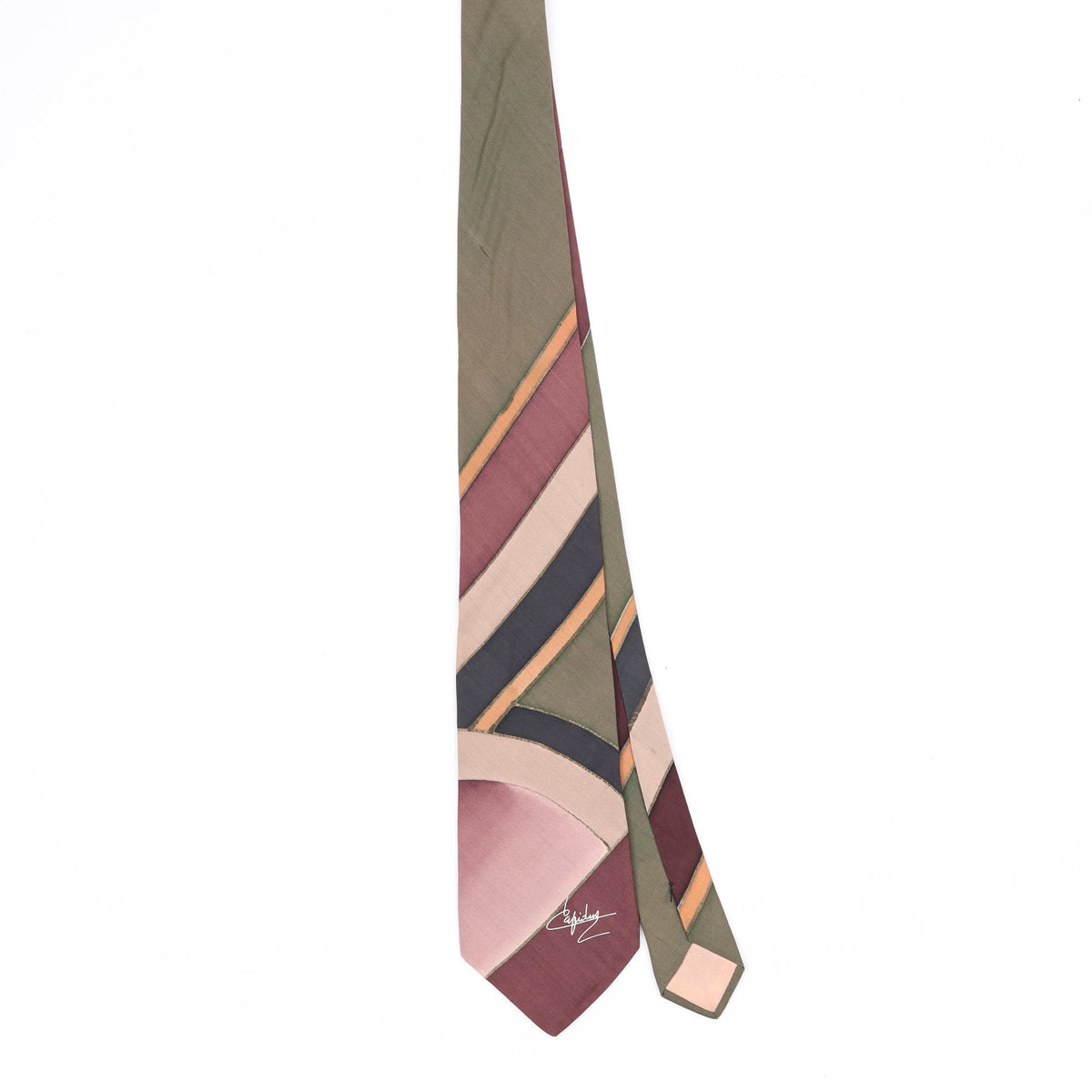 Front Front of Vintage 1980's Ted Lapidus Striped Patterned Tie