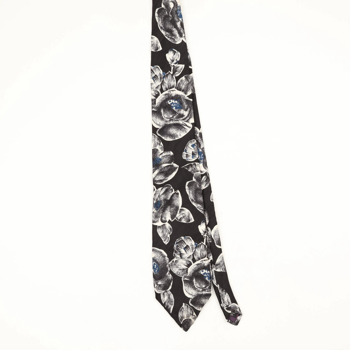 Front Front of Vintage 1990's Mario Valentino Floral Patterned Tie