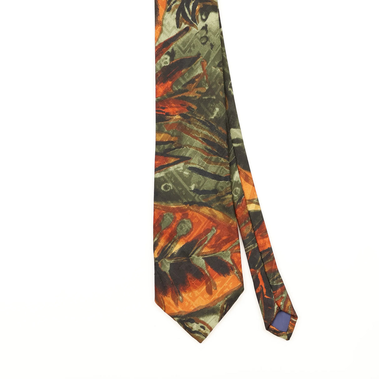 Front Detail of Vintage 1990's Abstract Patterned Tie