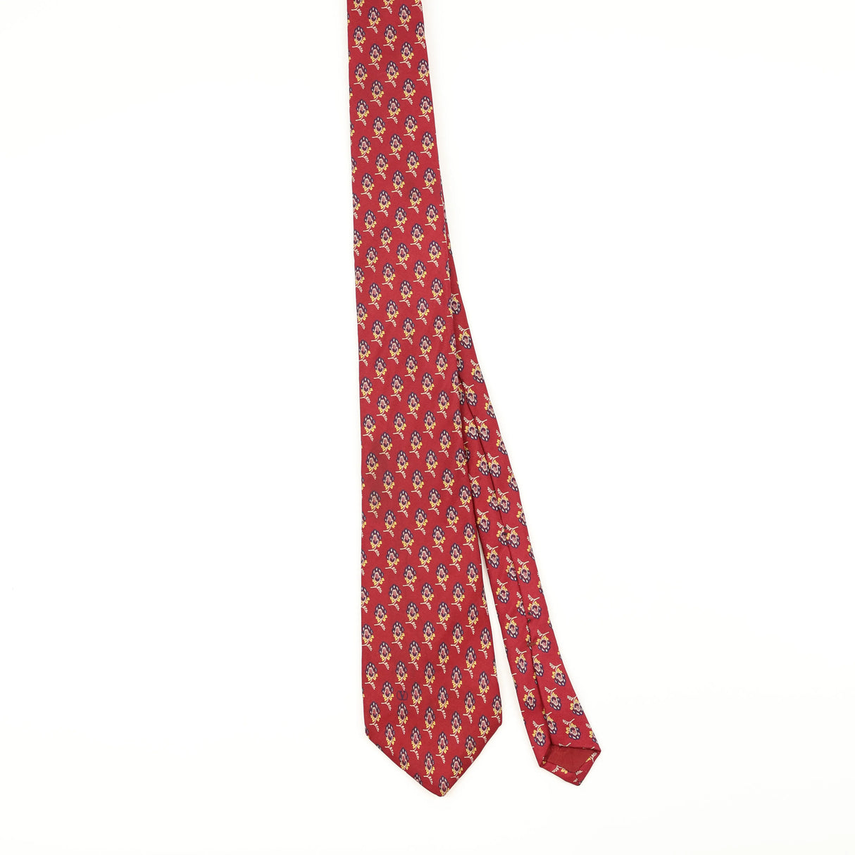 Front of Vintage 1990's Valentino Geometric Patterned Tie
