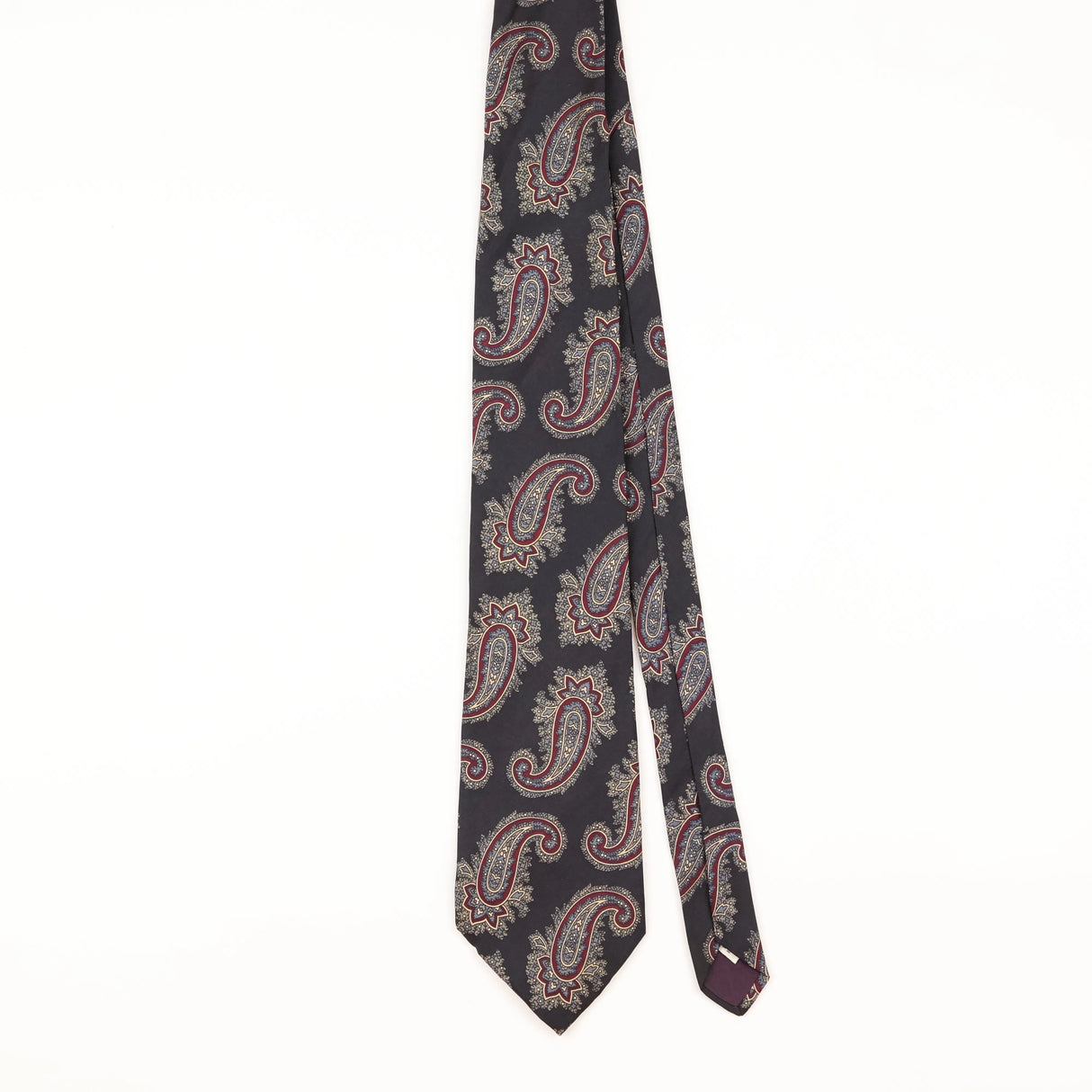 Front of Vintage 1990's Paisley Patterned Tie