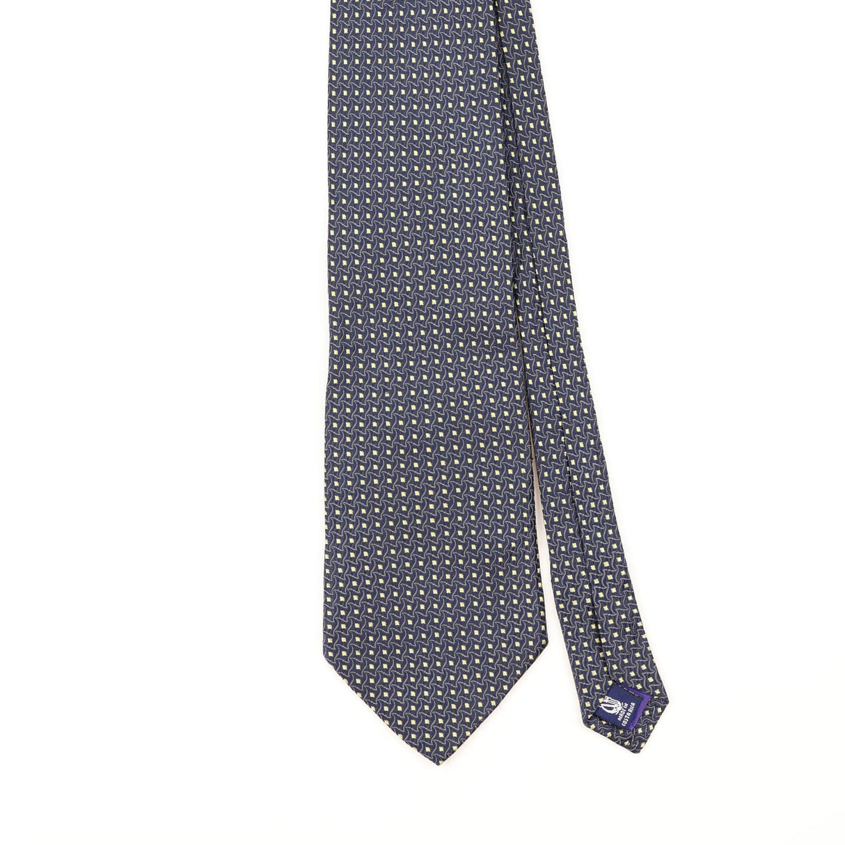 Front Detail of Vintage Nautica Geometric Patterned Tie