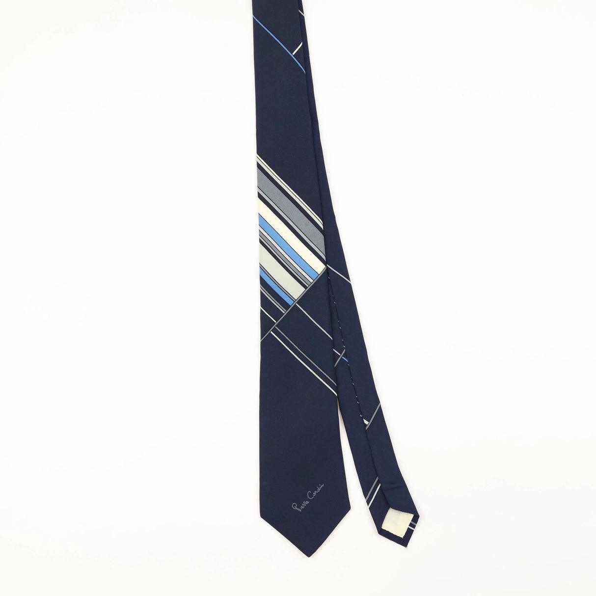 Front of Vintage 1980's Pierre Cardin Geometric Patterned Tie