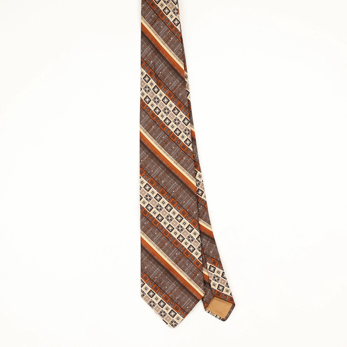 Front Front of Vintage 1980's Striped Patterned Tie