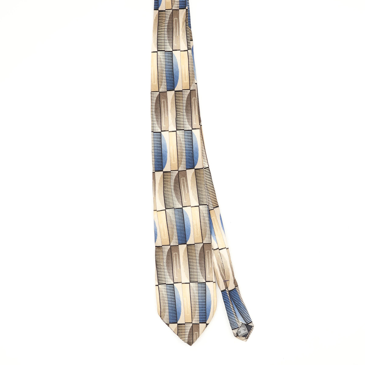 Front Front of Vintage 1990's Zylos Geometric Patterned Tie