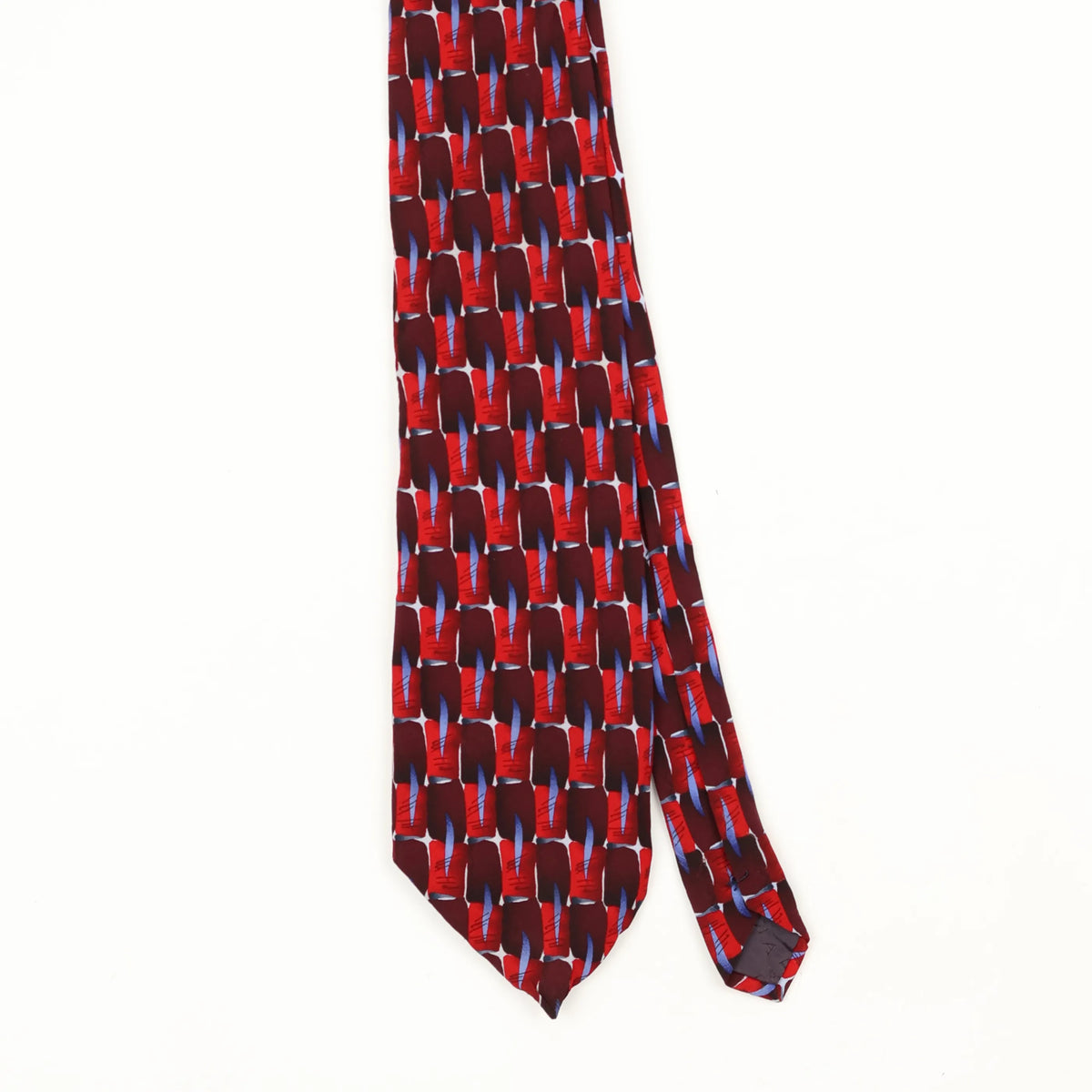 Front Front Detail of Vintage 1990's Jerry Garcia Fine Etching Geometric Patterned Tie