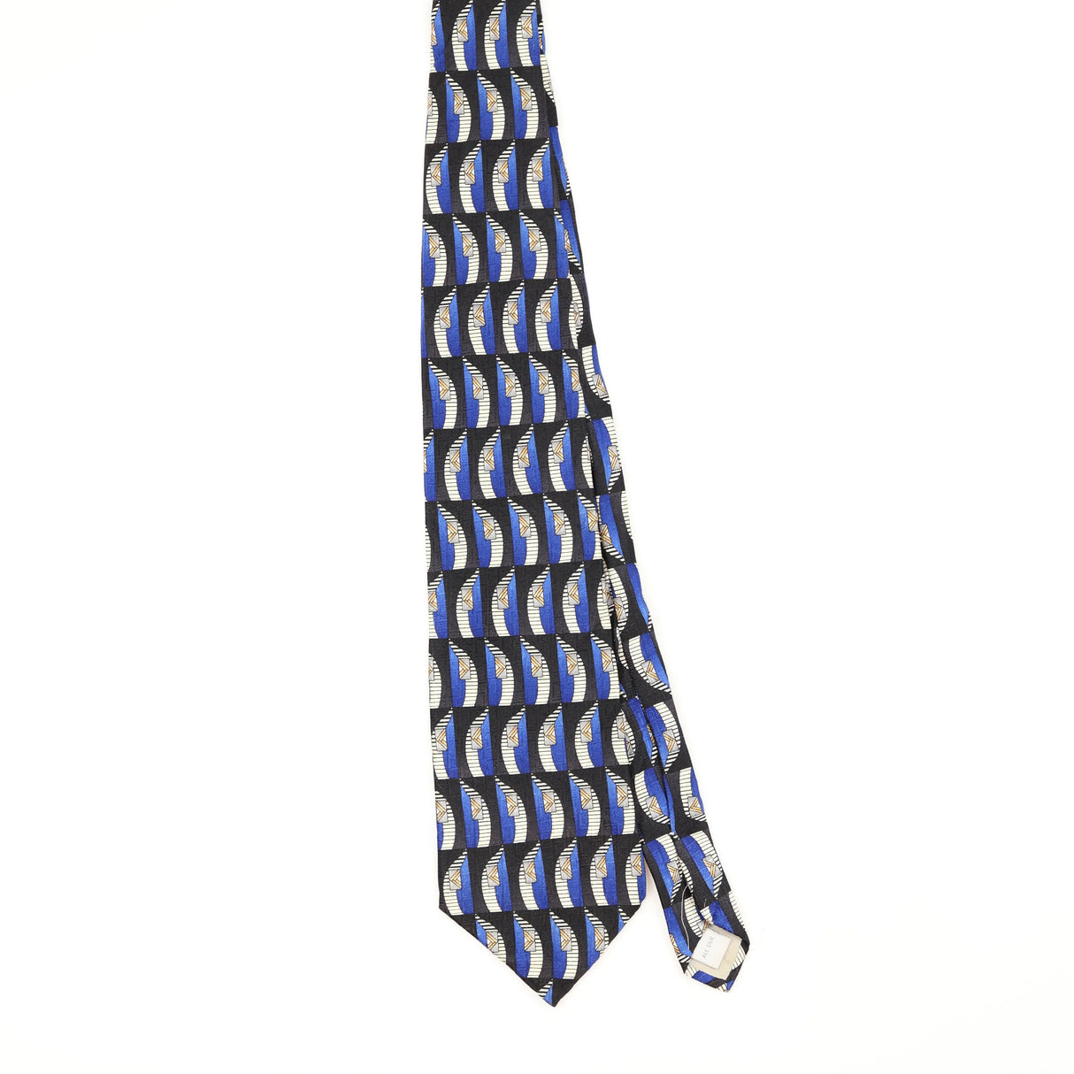 Front Front of Vintage 1990's Pierre Cardin Geometric Patterned Tie