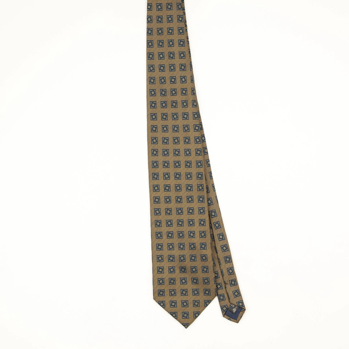 Front Front of Vintage 1990's Ermenegildo Zegna Geometric Patterned Tie