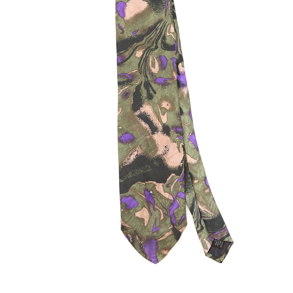 Front Detail of Vintage 1990's Abstract Patterned Tie