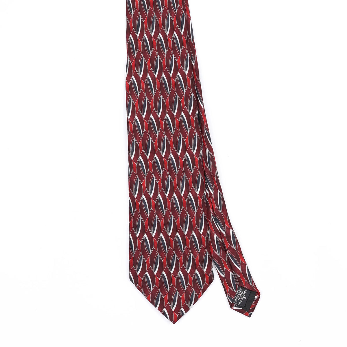 Front Front Detail of Vintage Geometric Patterned Tie